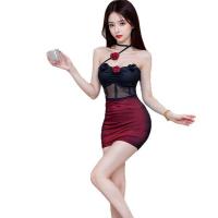 Sexy Lace Lingerie Set - Busty Push-Up Tank Top & Tight Mini Dress, Naughty Nightclub Outfit for Women thumbnail