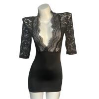 Sexy Lace Lingerie Set for Women - Seductive Costume Sleepwear, Short Sleeve Nightclub Outfit, Plus Size Options thumbnail