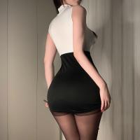 Sexy Lace OL Office Outfit - Sheer Mesh Bodycon Secretarial Costume Set for Role Play thumbnail