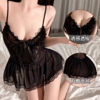 Sexy Lace Sheer Sleep Dress for Women – Sweet & Alluring Matching Loungewear Set thumbnail