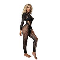 Sexy Leopard Lace Bodysuit - Sheer Mesh Erotic Lingerie for Women, Seductive & Elegant One-Piece Outfit thumbnail