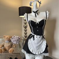 Sexy Maid Costume for Women - Steel-Boned Push-Up Lingerie Set, Seductive Sleepwear & Uniform Outfit thumbnail