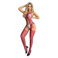Sexy Mesh Lingerie Set for Women – Sheer Lace Bodysuit & Fishnet Stockings, Seductive & Elegant Outfit thumbnail