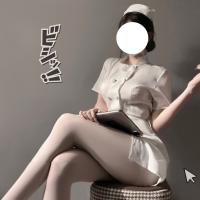 Sexy Nurse Costume Lingerie Set - Seductive No-Remove Sleepwear with Bow-Tie Skirt & Round Neck Top thumbnail