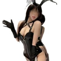 Sexy PVC Bondage Bodysuit - Seductive Latex-Look Role Play Outfit for Nightclub & Passionate Play thumbnail