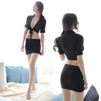 Sexy Sheer Lace Blazer & Bodycon Skirt Set - Office-Themed Women's Lingerie Outfit thumbnail