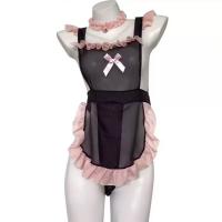Sexy Sheer Maid Costume Set for Women – Lingerie Sleepwear Outfit with Seductive Pure-Allure Design thumbnail