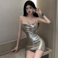 Sexy Snake Print Backless Cross-Chain Bodycon Mini Dress – Nightclub Queen Low-Neck Skirt thumbnail