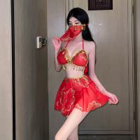 Shimeisha Chinese New Year Red Lingerie Set – Exotic Dance-Inspired Guochao Wu Meiniang Couple Outfit thumbnail