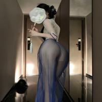 Vintage Chinese-Inspired Lace Cheongsam Lingerie Set - Sheer Mesh Retro Hanfu Costume for Women thumbnail