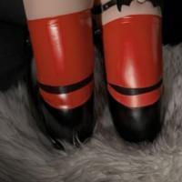 Women's Sexy Patent Leather Over-the-Knee Socks - Bold Contrast Cosplay Thigh Highs for Costume & Everyday Style thumbnail