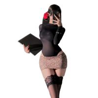 YueDie Seductive Lingerie Set - OL Style Pure & Tempting Bodycon Dress with Lace Stockings thumbnail