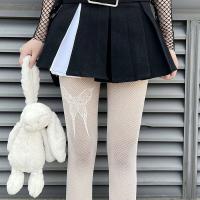 Genuine Yun Sexy Black & White Butterfly Pantyhose - Punk Lolita Mesh Stockings for Slimming & Millennial Style thumbnail