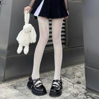 Genuine Yun Sexy Black & White Butterfly Pantyhose - Punk Lolita Mesh Stockings for Slimming & Millennial Style thumbnail