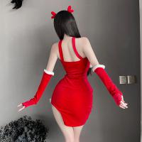 Ziqu Sexy Christmas Bunny Girl Costume Set - Flirty Skirt & Bodysuit Outfit for New Year Cosplay thumbnail