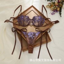 2026 Luxury Lingerie Set for Women – Sheer Lace Bra & Thong with Satin Ribbons, Sexy Pure-Temptation Outfit