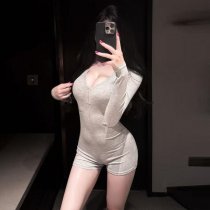 Women's Seductive Lace Bodysuit Outfit - Sexy Outdoor Yoga & Date Wear, Seamless Slim-Fit One-Piece