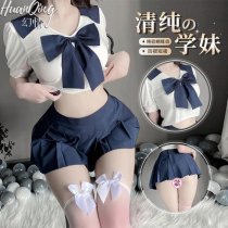 New Original Cute Student-Style JK Uniform Set with Bow & Sailor Collar - Soft Feminine Two-Piece Outfit