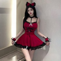 Sexy Maid Costume Sleepwear Set - Seductive Lingerie Nightgown for Role Play & Romantic Nights