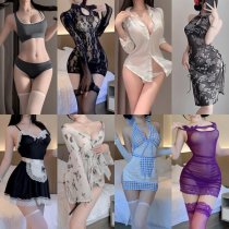 Pure & Playful Lingerie Set - Sexy Role Play Costume Outfit for Couples, Flirty Sleepwear & Teasing Nightwear