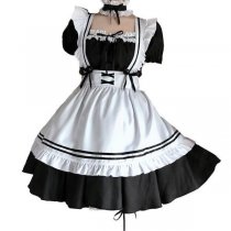 Japanese Maid Dress Cosplay Outfit - Cute Anime Lolita Student Dress for Women, Plus Size Kawaii Fashion