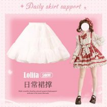 Lolita Petticoat Skirt Support - Soft No-Bone Satin Daily Wear Cosplay Underlayer for Half-Pouffy Dresses