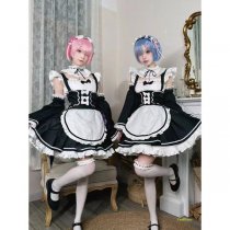 Ram & Rem Cosplay Costume Set - Re:Zero Zero to Hero Maid Outfit, Lolita Style Anime Cosplay Dress for Women