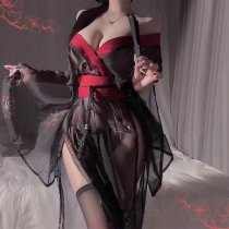 Sensual Hanfu Lingerie Set - Erotic Ancient Chinese Costume Sleepwear for Bedroom Play & Romantic Nights
