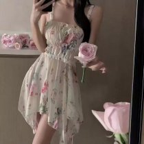 French-Inspired Lace Sleep Dress - Vintage Floral Slip Dress for Women, Sexy & Flirty Lingerie Set