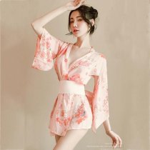 Japanese-Style Sexy Lingerie Set - Seductive Kimono Sleepwear & Robe for Women