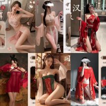 Lace Bridal Sleepwear Set - Plus Size Sheer Hanfu-Inspired Robe, Kimono & Chemise Nightgown Ensemble