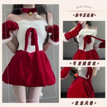 Chao Mu Sexy Christmas Bunny Girl Costume Set - Seductive Lingerie Outfit with Bow, Holiday Party Wear