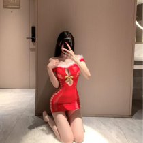 Sexy Christmas Lingerie Set - Red Fuzzy Bodycon Mesh Dress for Couples Play & Holiday Romance