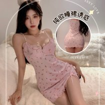 2025 Backless Lace Sleep Dress for Women – Sexy Deep V Cut, Floral Mesh Nightgown with Sheer Cutouts