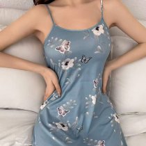 25-Style Sleeveless Floral Sleep Dress Set – Trendy European-American Women's Matching Sleepwear & Lounge Outfit