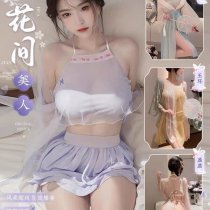 Ancient Fairy Princess Sleepwear Set - Elegant Hanfu-Inspired Nightgown & Vintage DUDOU Lingerie for Women
