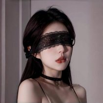 Black Lace Blindfold Mask for Masquerade Party - Elegant Erotic Lingerie Accessory, Wholesale Costume Eyewear