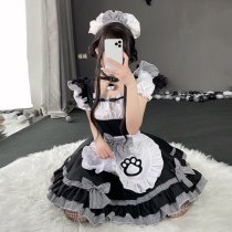 New Cat Girl Maid Costume - Plus Size Japanese Kawaii Cosplay Outfit, Classic Black & White Maid Dress