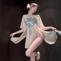 Chao Mu Lingerie Set - Elegant Chinese-Inspired Sexy Sweet Underwear for Women, Premium Silk-Look Sensual Outfit