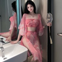Original Chinese-Inspired Lingerie Set for Women – Seductive Hanfu-Style Sleepwear with Cherry Blossom Design