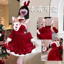 Christmas Bunny Lingerie Set for Women - Sexy Holiday Costume, Cute Rabbit Girl Outfit for Halloween & New Year