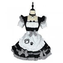 Cute Maid Costume Dress with Cat Ears - Plus Size Lolita Cosplay Outfit for Women
