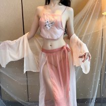 Dreamlike Vintage-Inspired Lingerie Set – Chinese Imperial Style Embroidered Bra & Matching Sleepwear