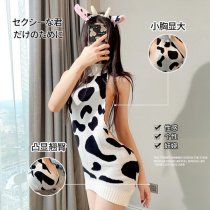 Floral Moonlight Sensual Lingerie Set - Busty Cowgirl Knit Sweater & Pure-Delight Bedroom Uniform for Women