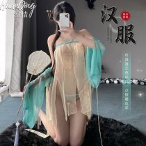 Huanqing Original Chinese Ancient Style Lingerie Dress – Sheer Hanfu-Inspired Sexy Mesh Bustier Gown for Women