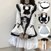 Japanese Cute Anime Maid Dress - Soft Girly Lolita Dress for Cosplay, Restaurant Uniform & Crossplay Outfit