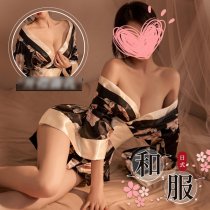 Japanese-Style Lingerie Kimono Robe Set - Seductive Sheer Chest-Reveal Sleepwear for Couples, No-Undress Design