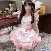 Japanese Maid Cosplay Dress - Sweet Cat-Themed Lolita Dress for Cute Soft Girl Aesthetic