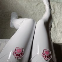 Kawaii Anime Cat Girl Over-The-Knee Socks - Shiny Tight Cosplay Stockings for Women