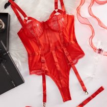 Luxury Lace Bodysuit for Women – Sheer Sexy Intimate Lingerie, European Style Erotic Underwear for Adults